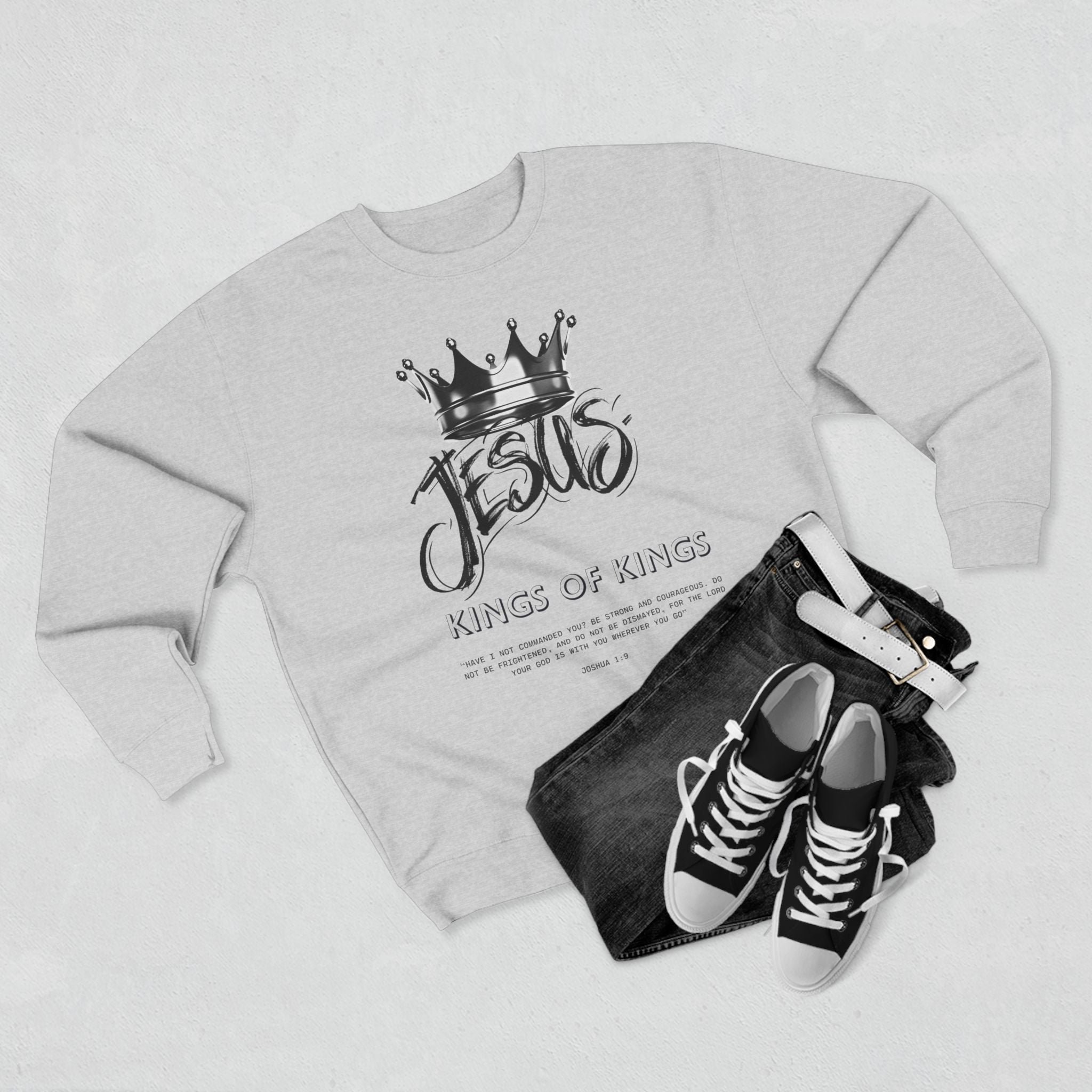 Jesus King of Kings Sweatshirt — Christian Crown Crewneck
