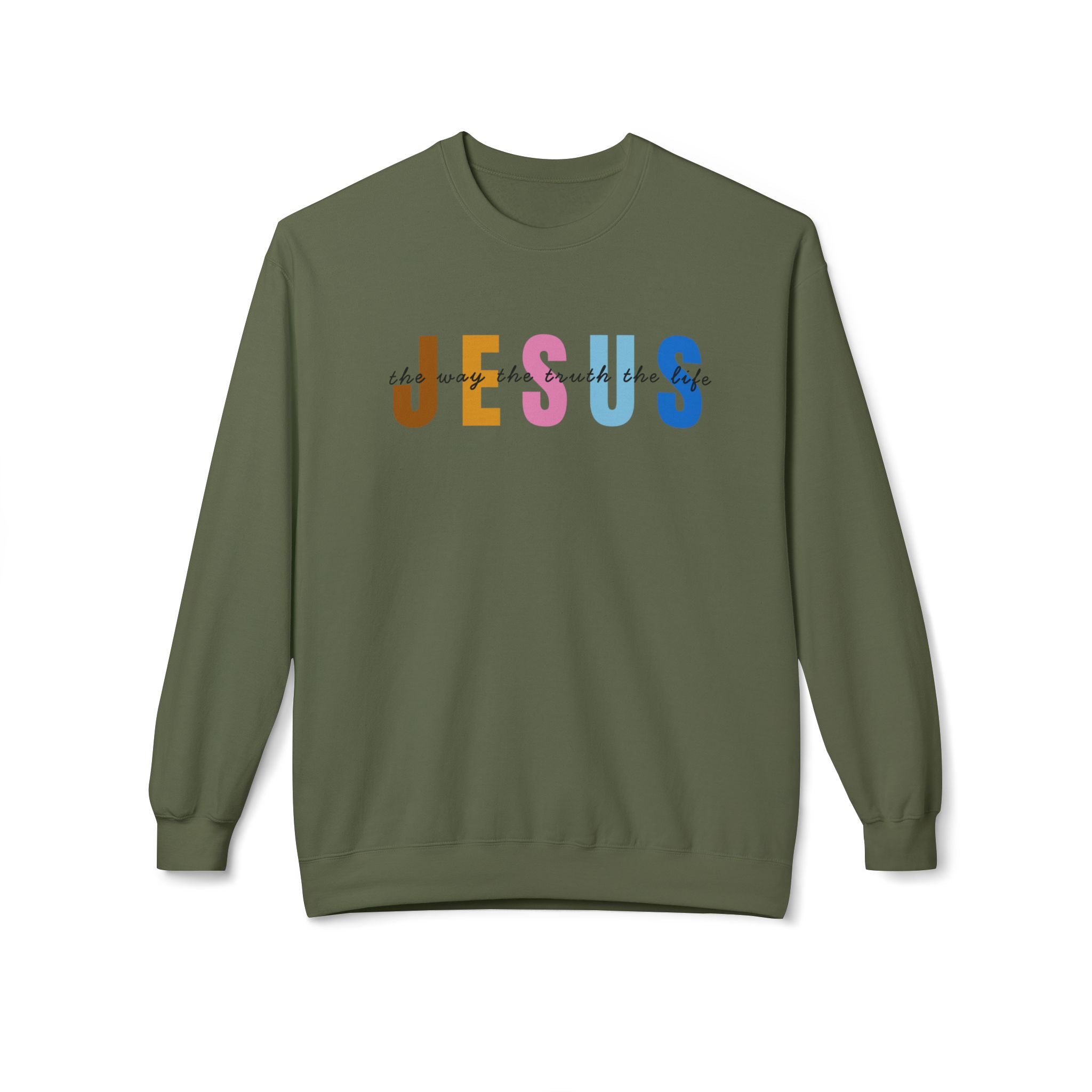 Jesus Colorblock Crewneck Sweatshirt
