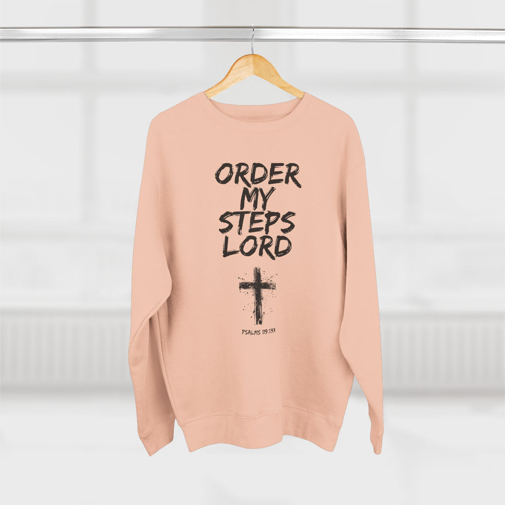 Order My Steps Lord Sweatshirt – Christian Faith Cross Crewneck