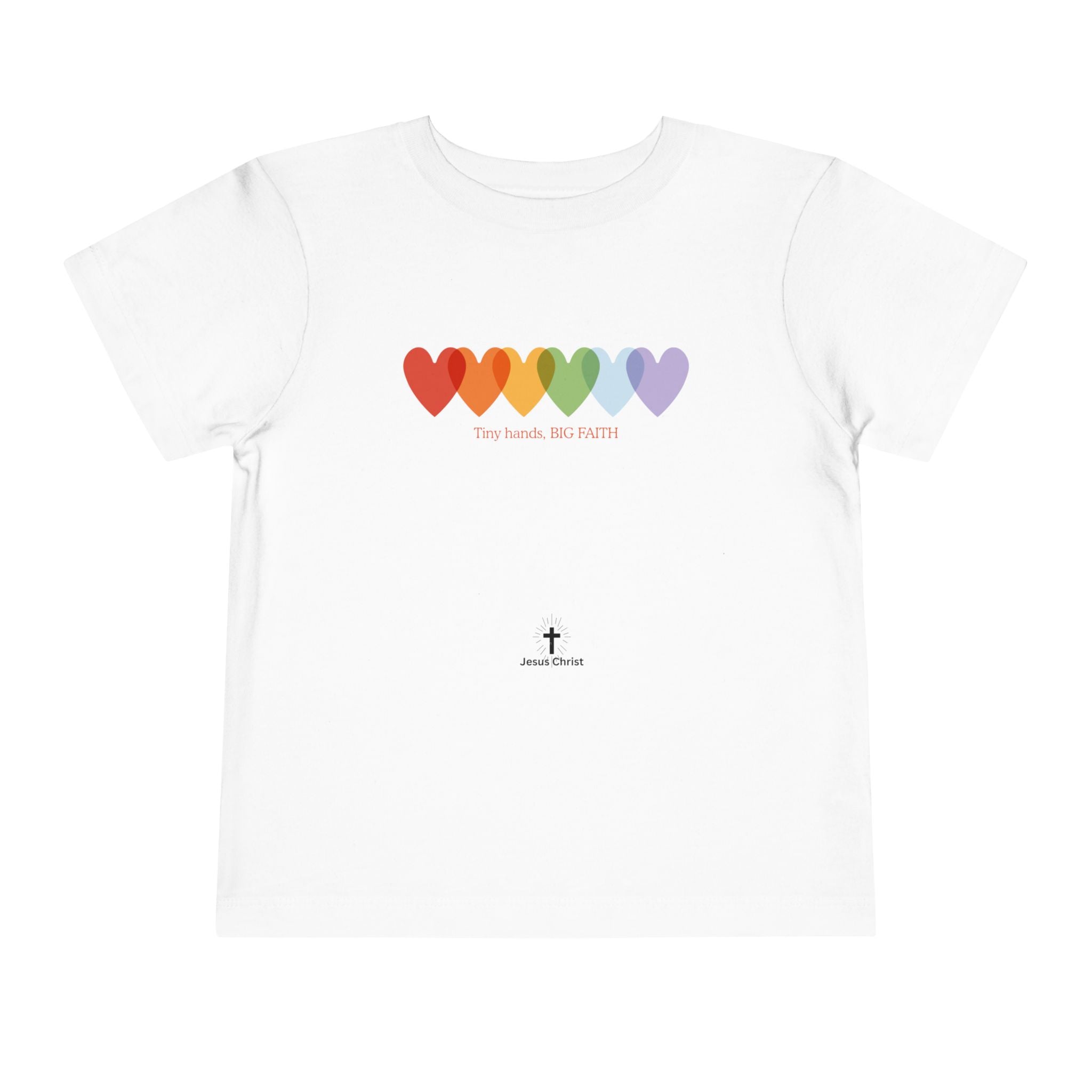 Toddler Tiny Hands, Big Faith - Christian Kids Tee