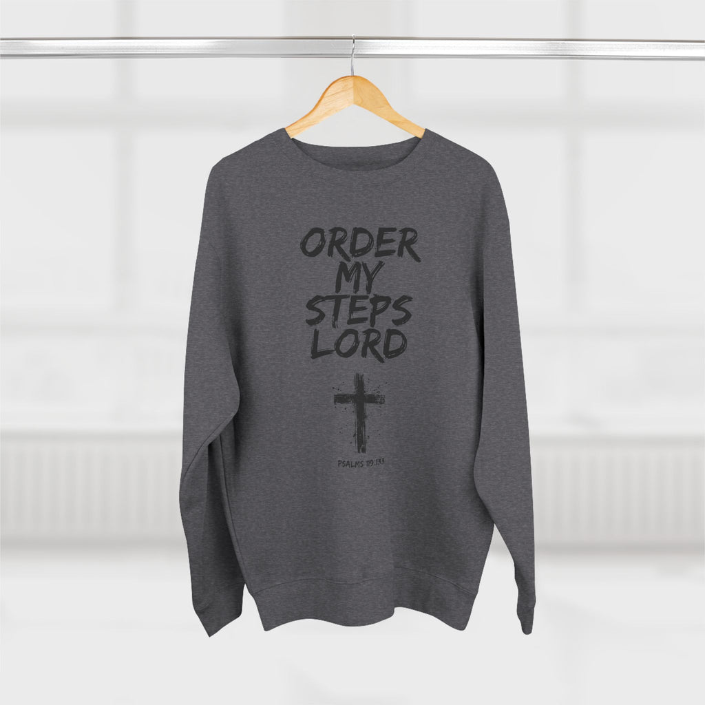 Order My Steps Lord Sweatshirt – Christian Faith Cross Crewneck