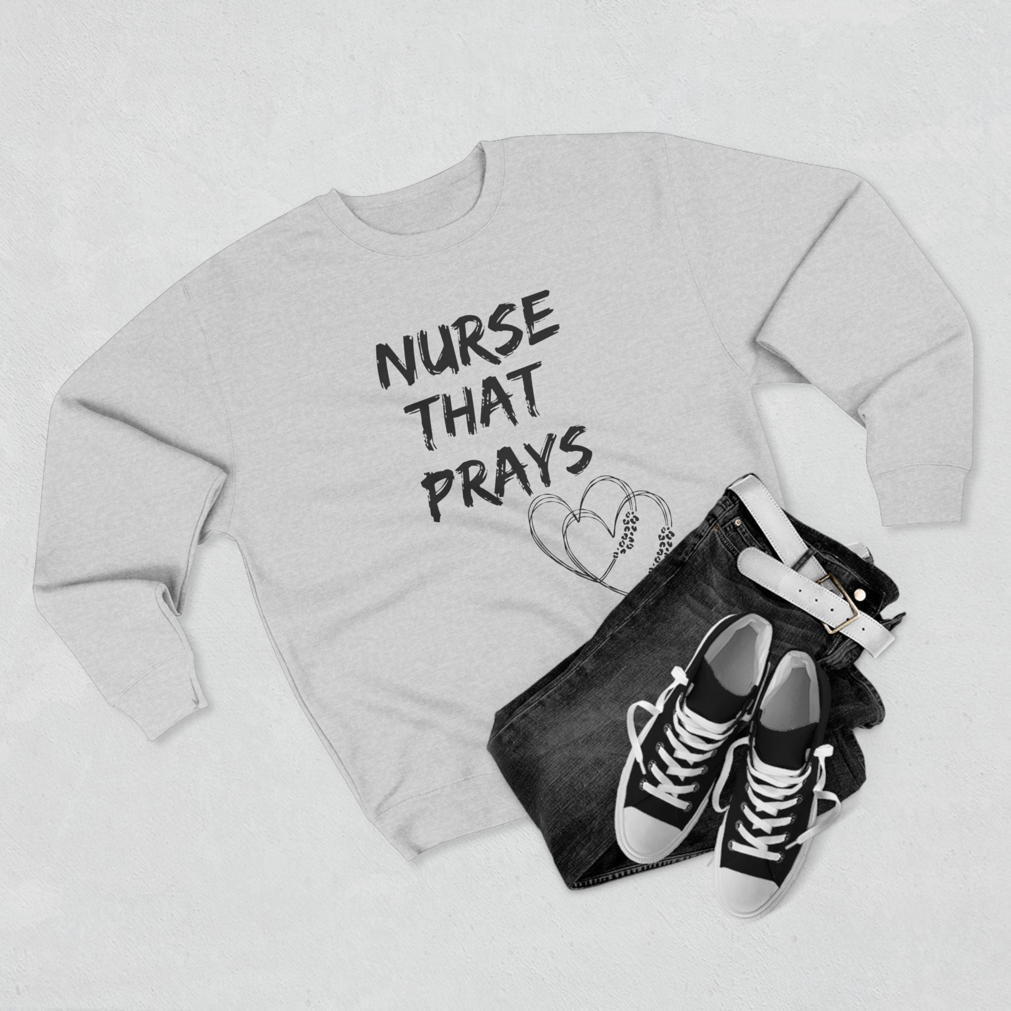 Nurse that prays Sweatshirt — Christian Crown Crewneck